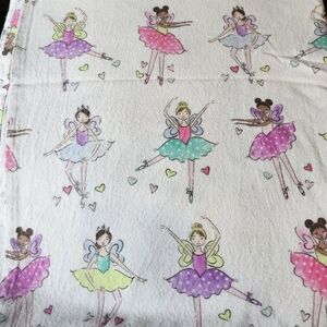Pottery Barn Twin Flannel Flat Sheet.   Ballerinas